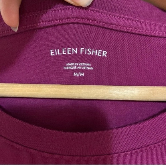 Eileen Fisher 100% Pima Cotton Stretch Jersey Crew Neck Dress Medium - Picture 5 of 9